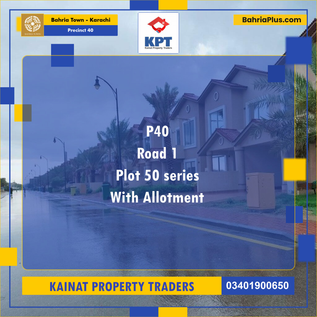 Residential Plot for Sale in Precinct 40 -  Bahria Town, Karachi - (BP-156781)