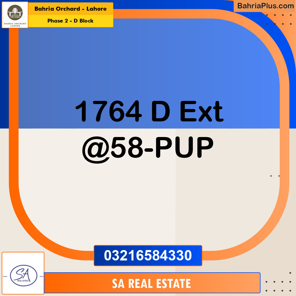 Residential Plot for Sale in Phase 2 - D Block -  Bahria Orchard, Lahore - (BP-156801)