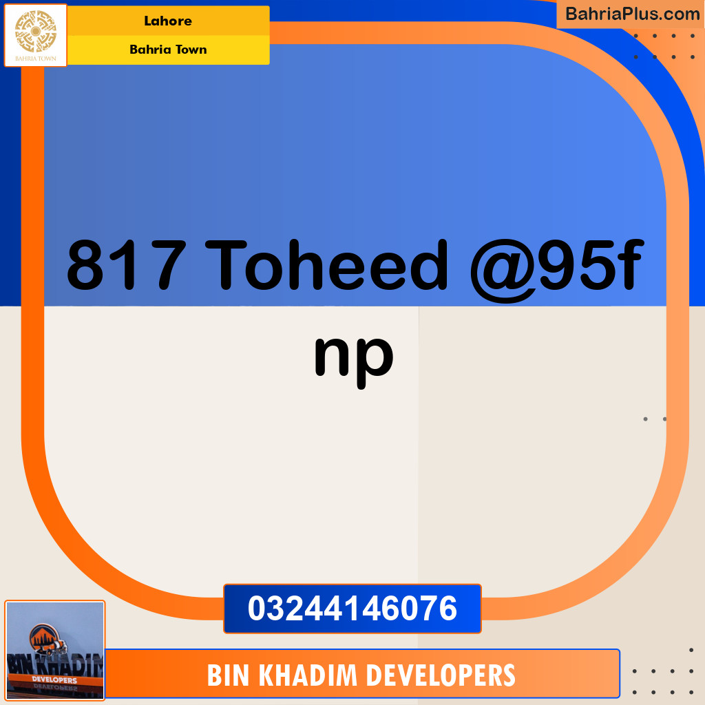 Residential Plot for Sale in Sector F - Tauheed Block - Bahria Town, Lahore - (BP-156806)