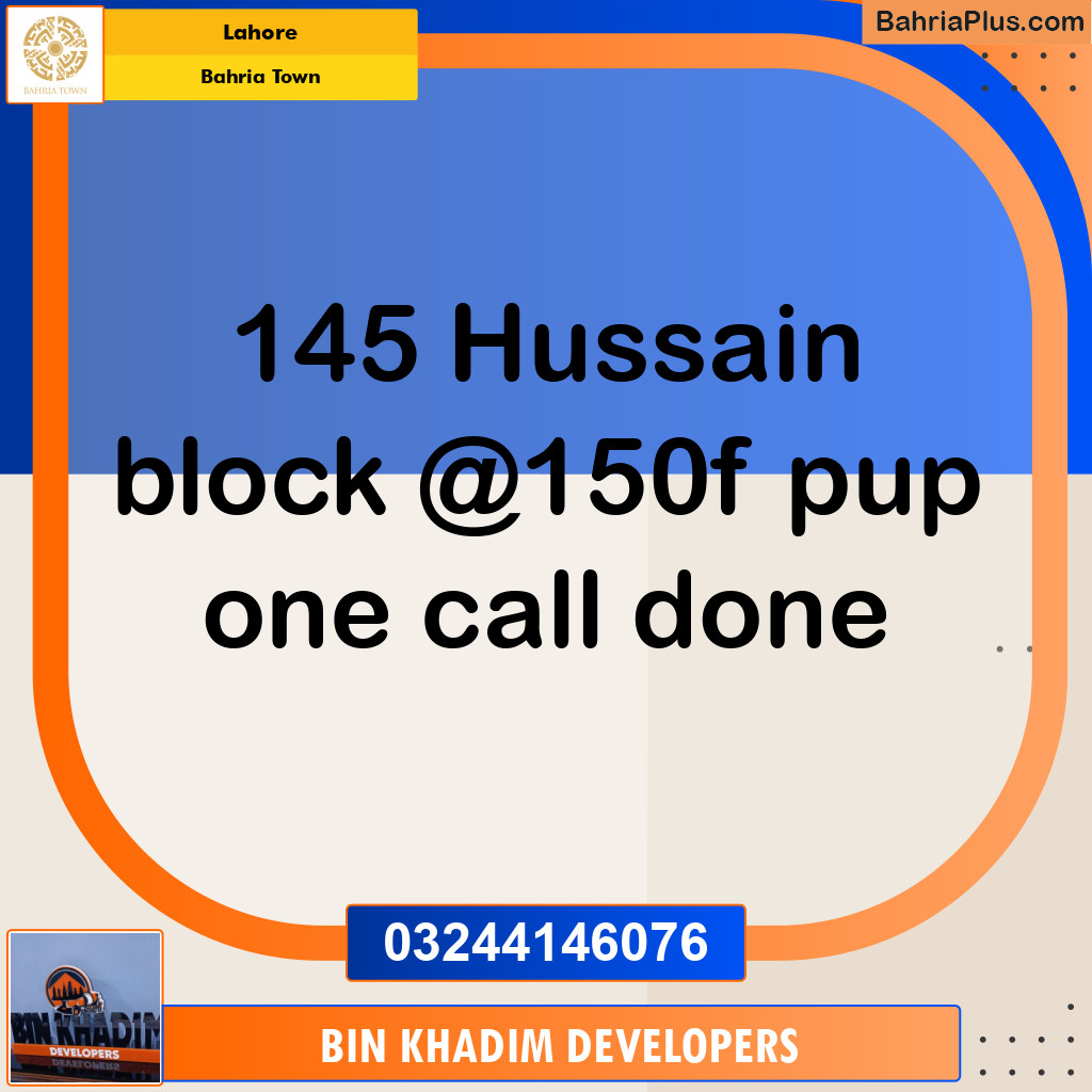 Residential Plot for Sale in Sector C - Nargis/Hussain Block -  Bahria Town, Lahore - (BP-156810)