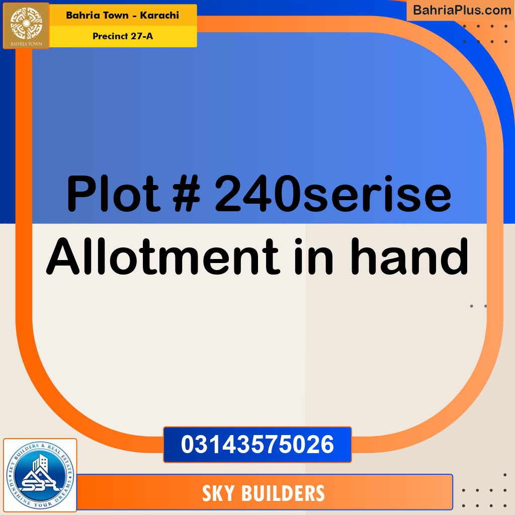500 Sq. Yards Residential Plot for Sale in Precinct 27-A - Bahria Town, Karachi - (BP-156835)