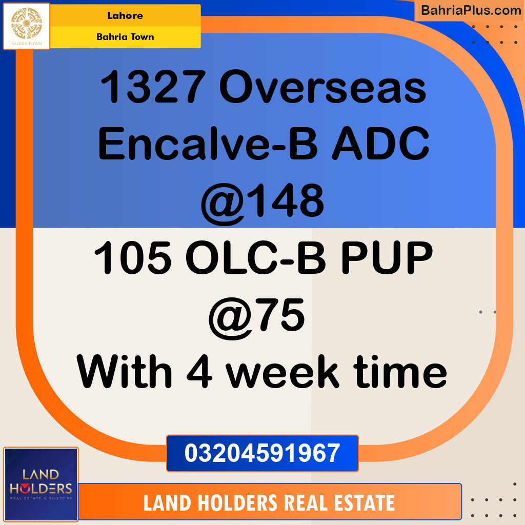 Residential Plot for Sale in Bahria Town, Lahore - (BP-156839)