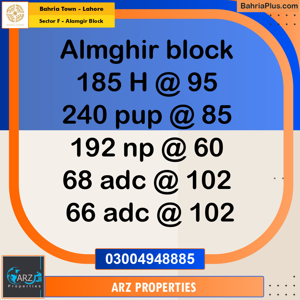 Residential Plot for Sale in Sector F - Alamgir Block - Bahria Town, Lahore - (BP-156868)