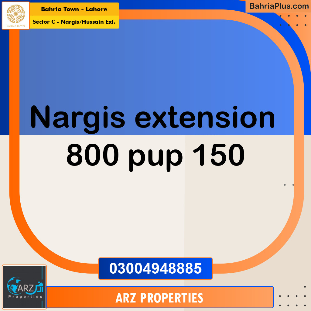 Residential Plot for Sale in Sector C - Nargis/Hussain Ext. -  Bahria Town, Lahore - (BP-156869)