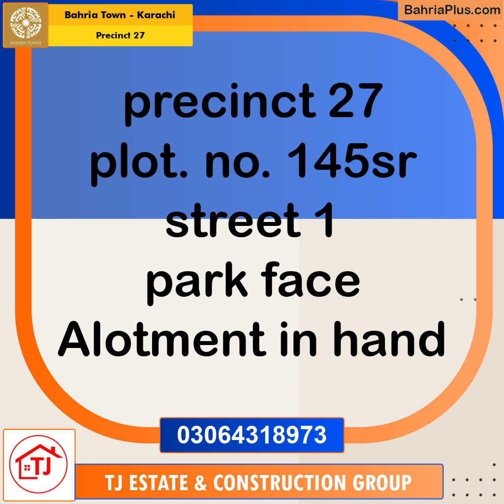 Residential Plot for Sale in Precinct 27 -  Bahria Town, Karachi - (BP-156934)