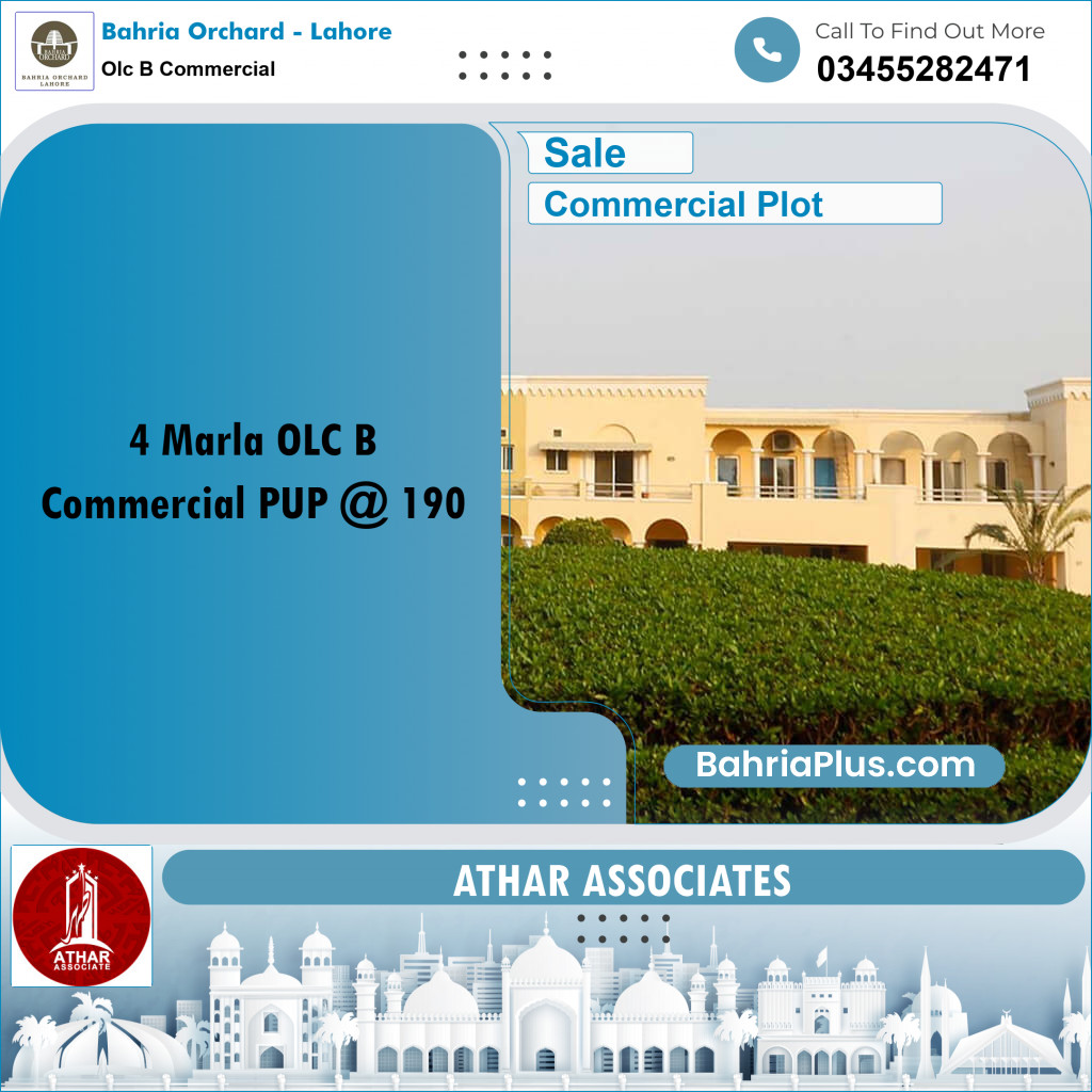 Commercial Plot for Sale in OLC B Commercial -  Bahria Orchard, Lahore - (BP-156967)