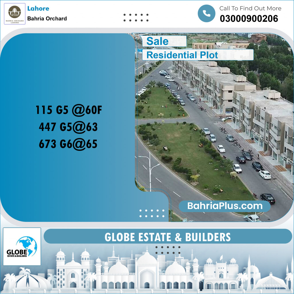 Residential Plot for Sale in Phase 4 - G5 Block -  Bahria Orchard, Lahore - (BP-157116)