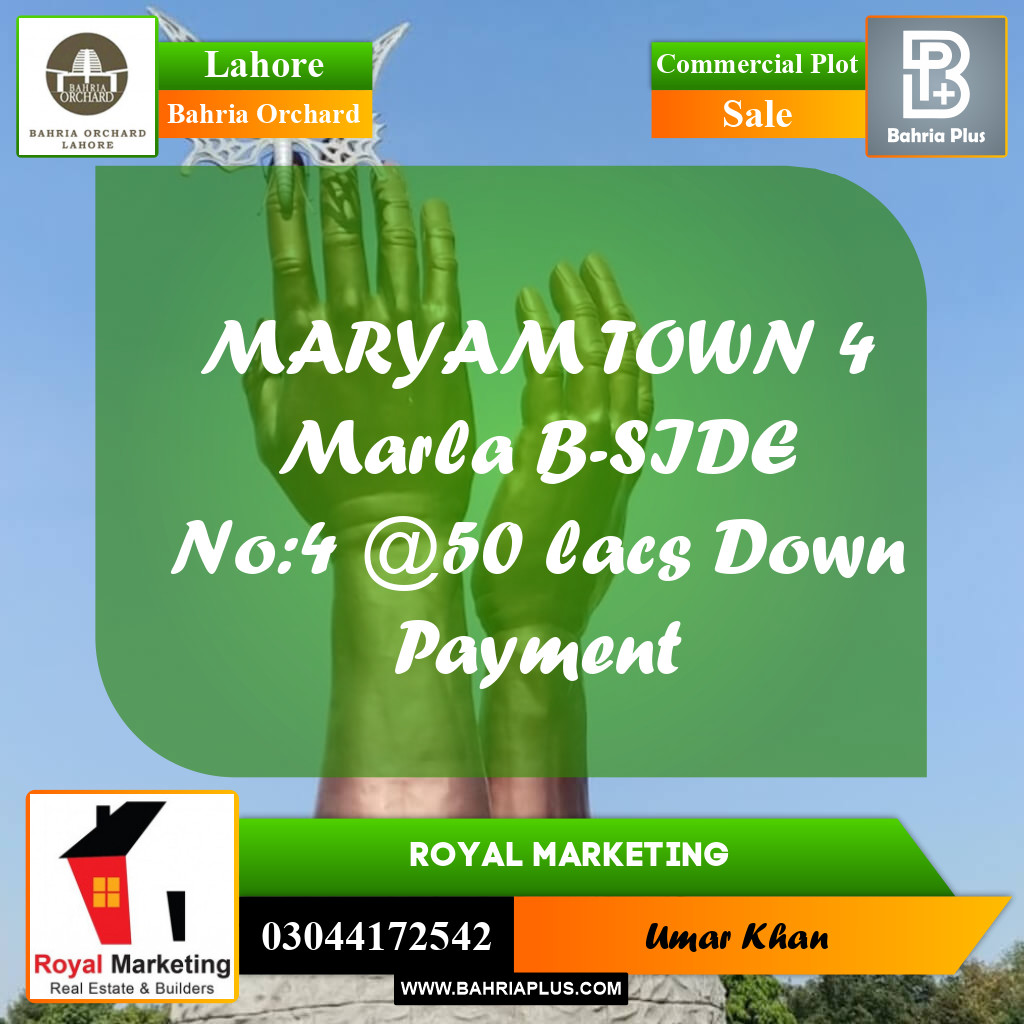 Commercial Plot for Sale in Bahria Orchard, Lahore - (BP-157190)