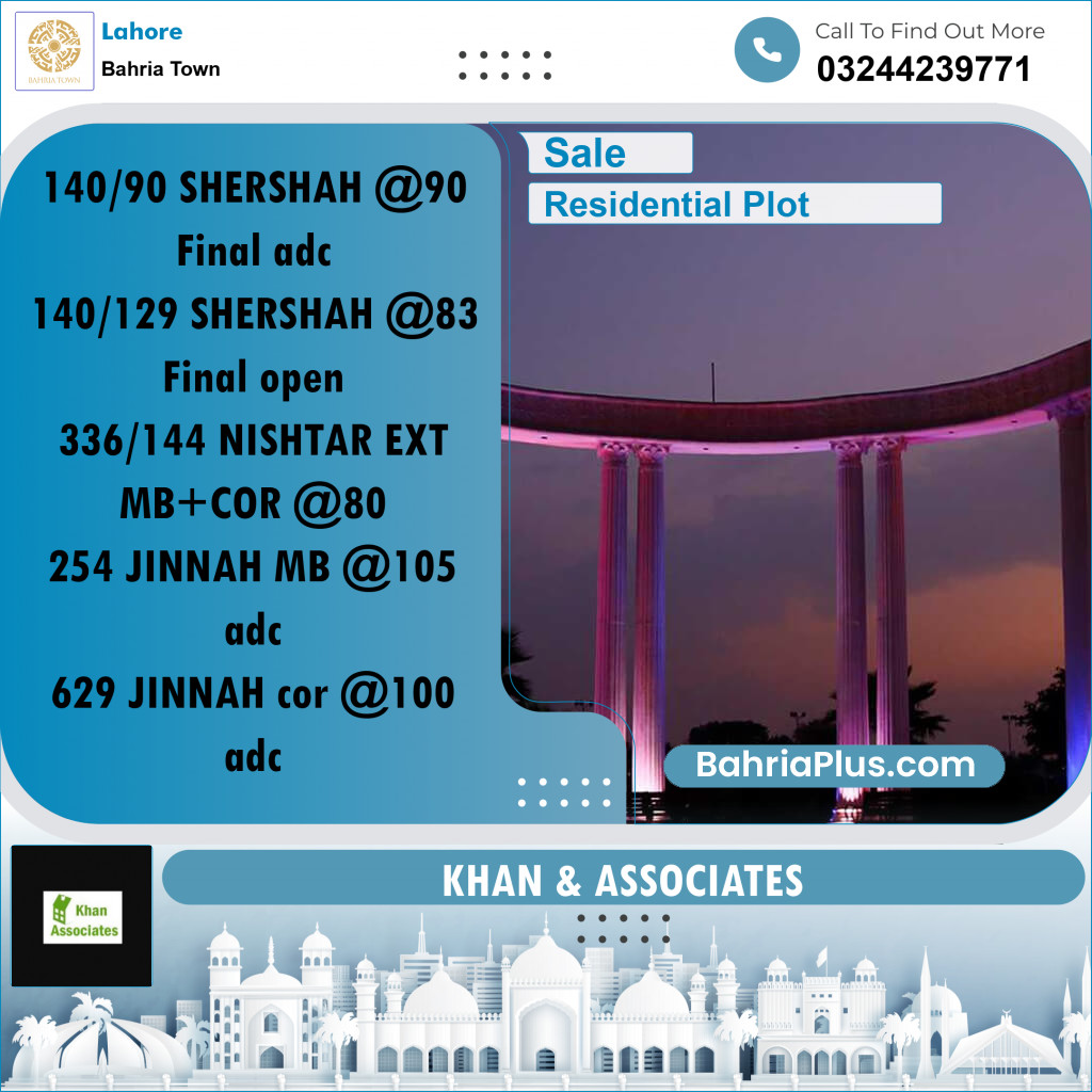 Residential Plot for Sale in Bahria Town, Lahore - (BP-157246)