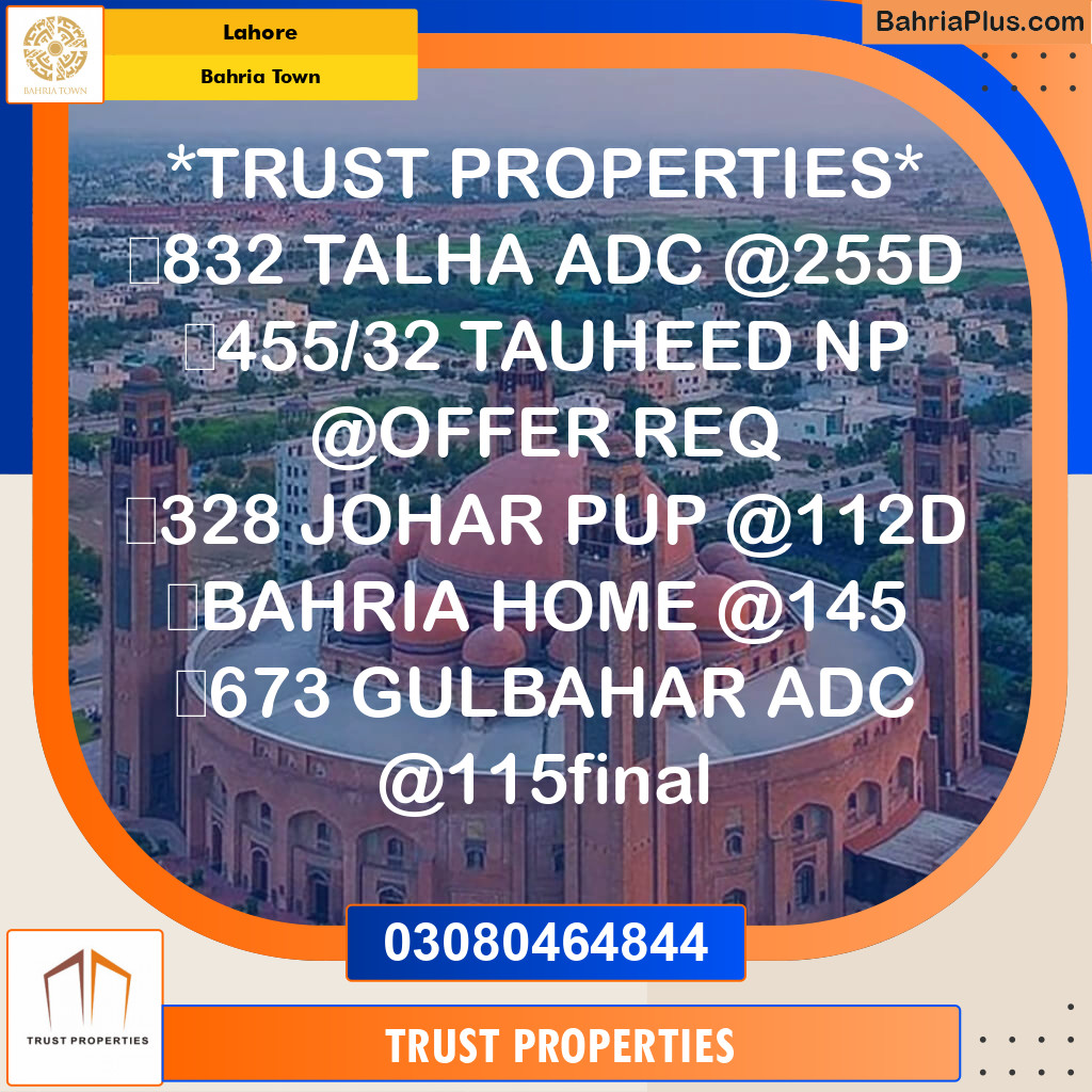 Residential Plot for Sale in Sector F - Talha Block -  Bahria Town, Lahore - (BP-157257)