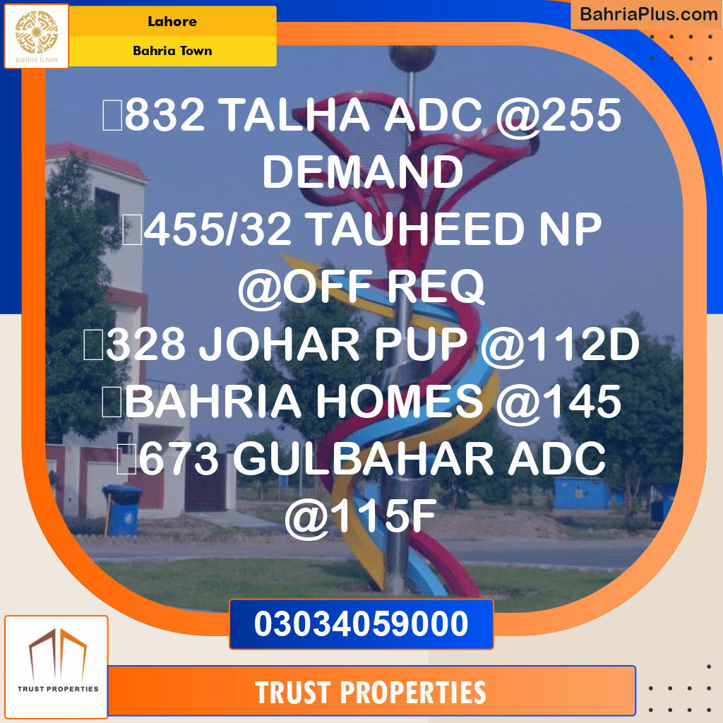 Residential Plot for Sale in Sector F - Talha Block -  Bahria Town, Lahore - (BP-157270)