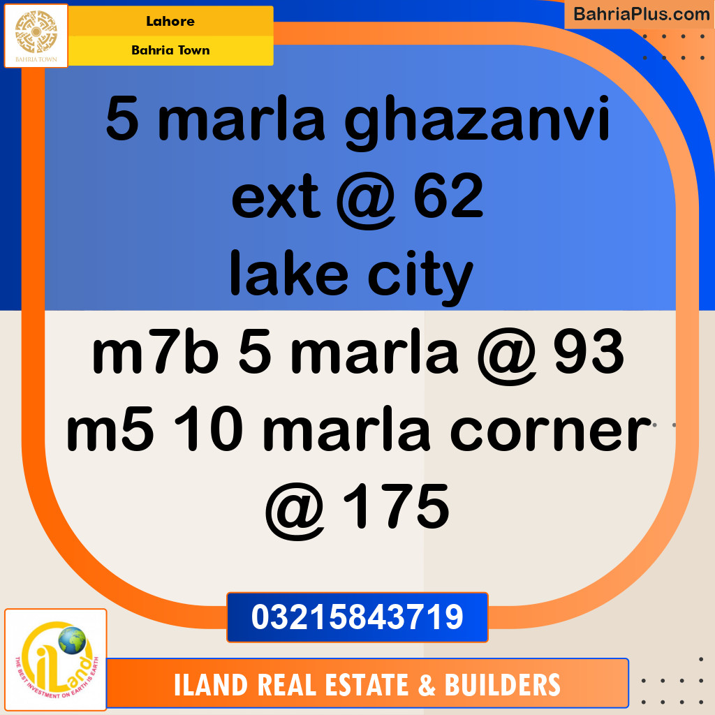 Residential Plot for Sale in Bahria Town, Lahore - (BP-157288)