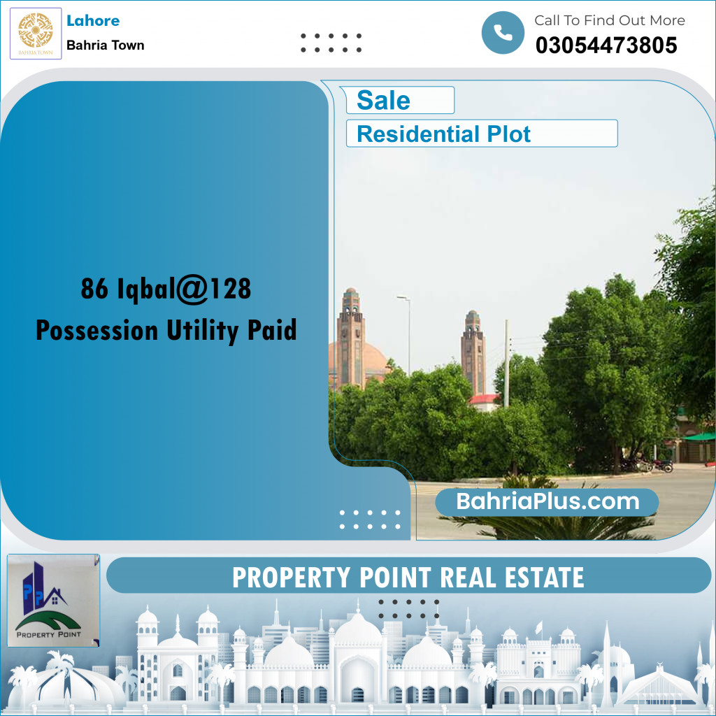 Residential Plot for Sale in Bahria Town, Lahore - (BP-157313)