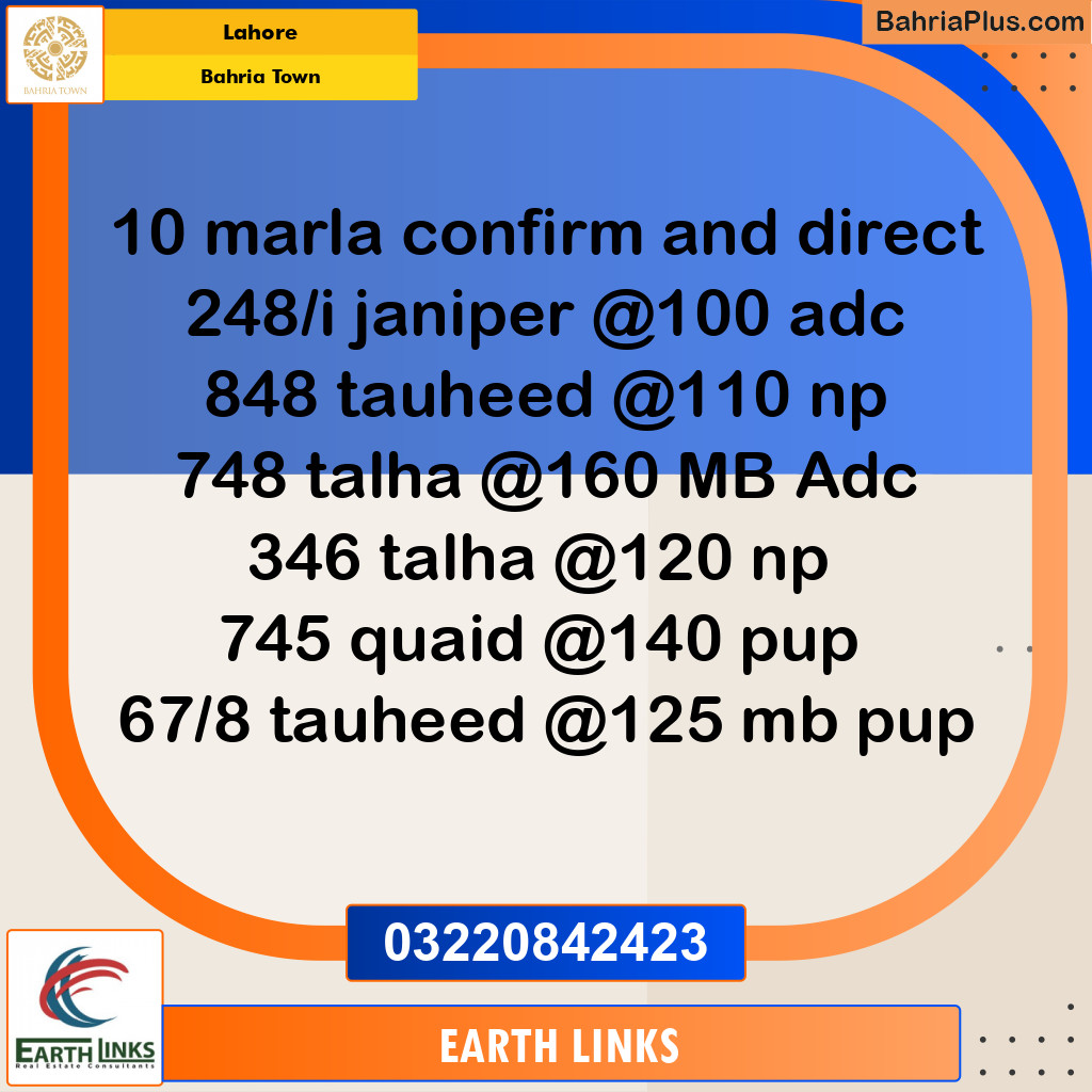 Residential Plot for Sale in Bahria Town, Lahore - (BP-157321)