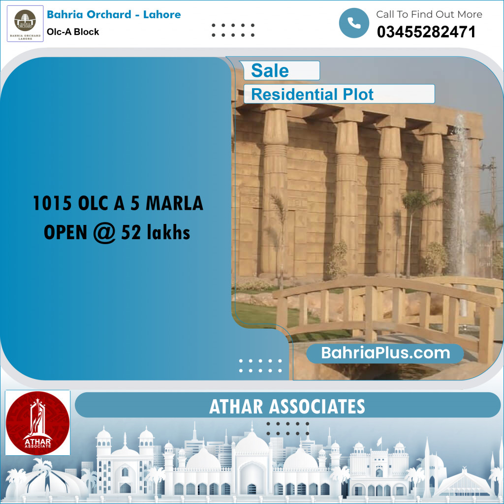 Residential Plot for Sale in OLC-A Block -  Bahria Orchard, Lahore - (BP-157357)