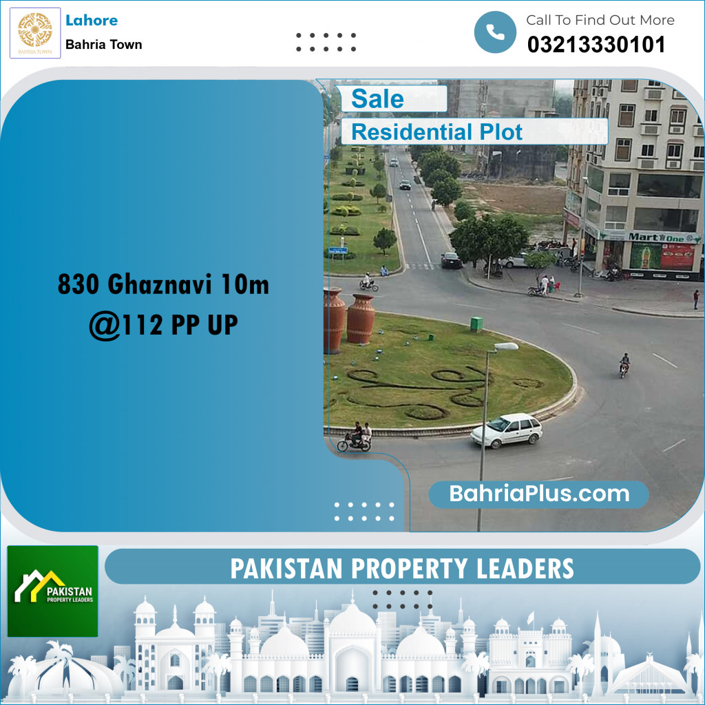 Residential Plot for Sale in Sector F - Ghaznavi Block -  Bahria Town, Lahore - (BP-157413)