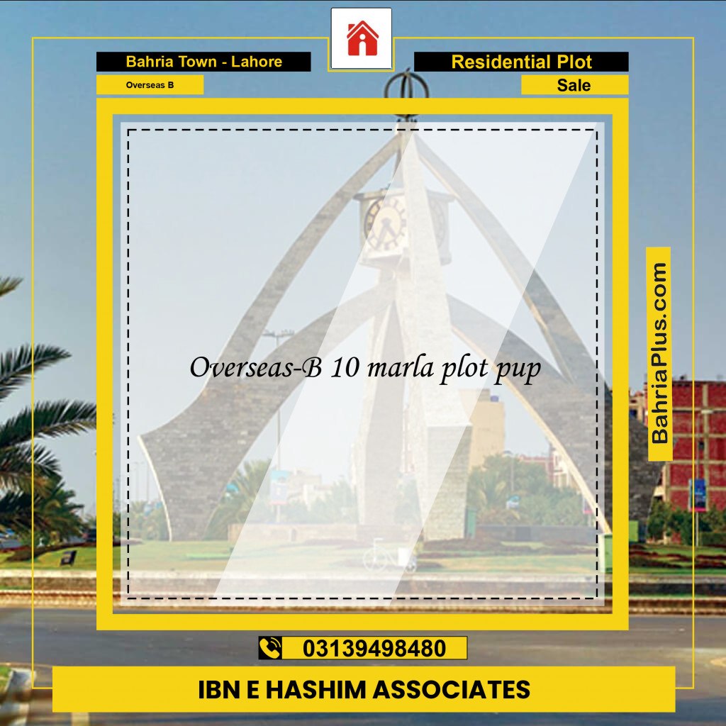Residential Plot for Sale in Overseas B -  Bahria Town, Lahore - (BP-157435)