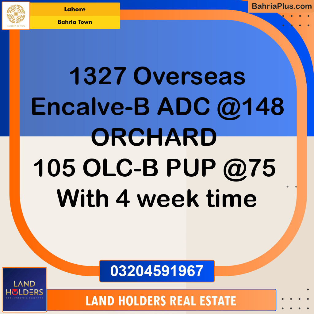 Residential Plot for Sale in Bahria Town, Lahore - (BP-157436)