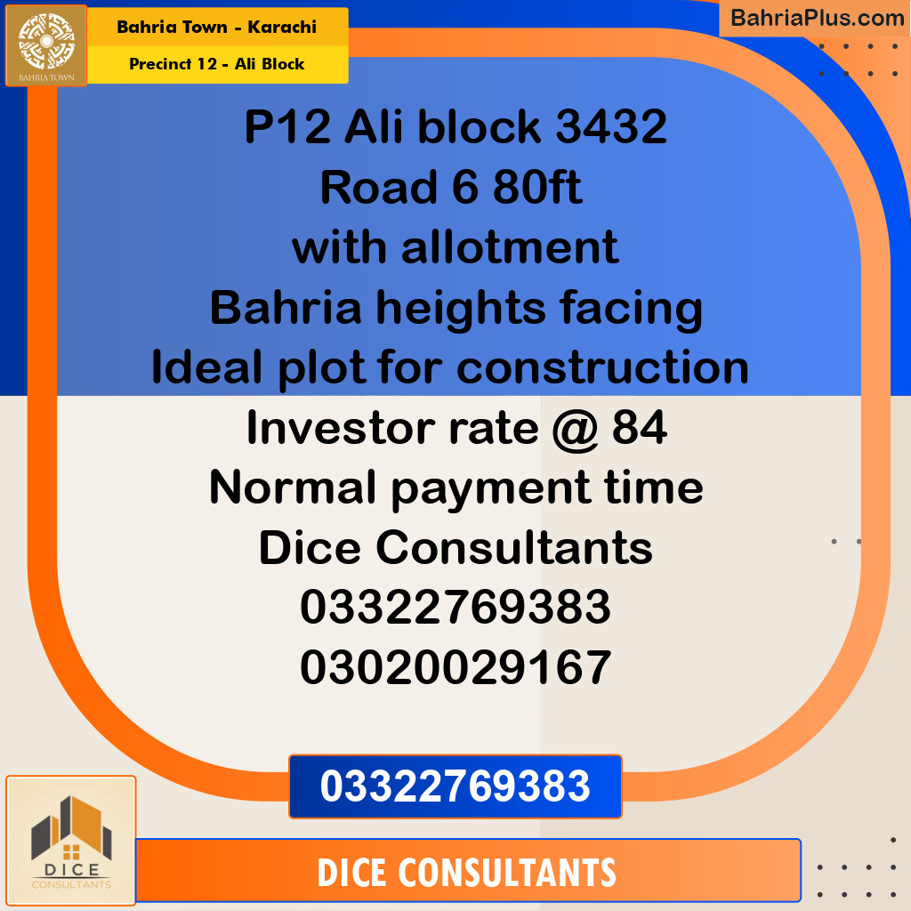 125 Sq. Yards Residential Plot for Sale in Precinct 12 - Ali Block -  Bahria Town, Karachi - (BP-157452)