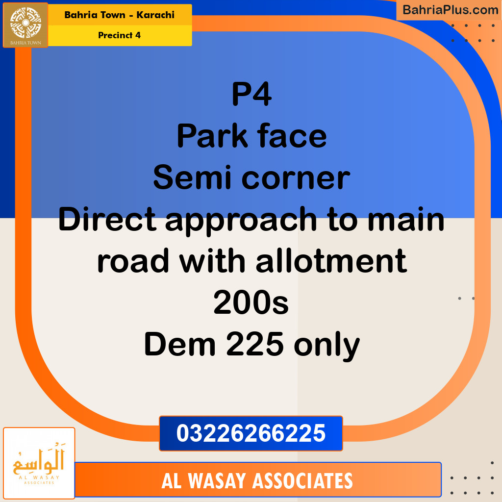 500 Sq. Yards Residential Plot for Sale in Precinct 4 -  Bahria Town, Karachi - (BP-157455)