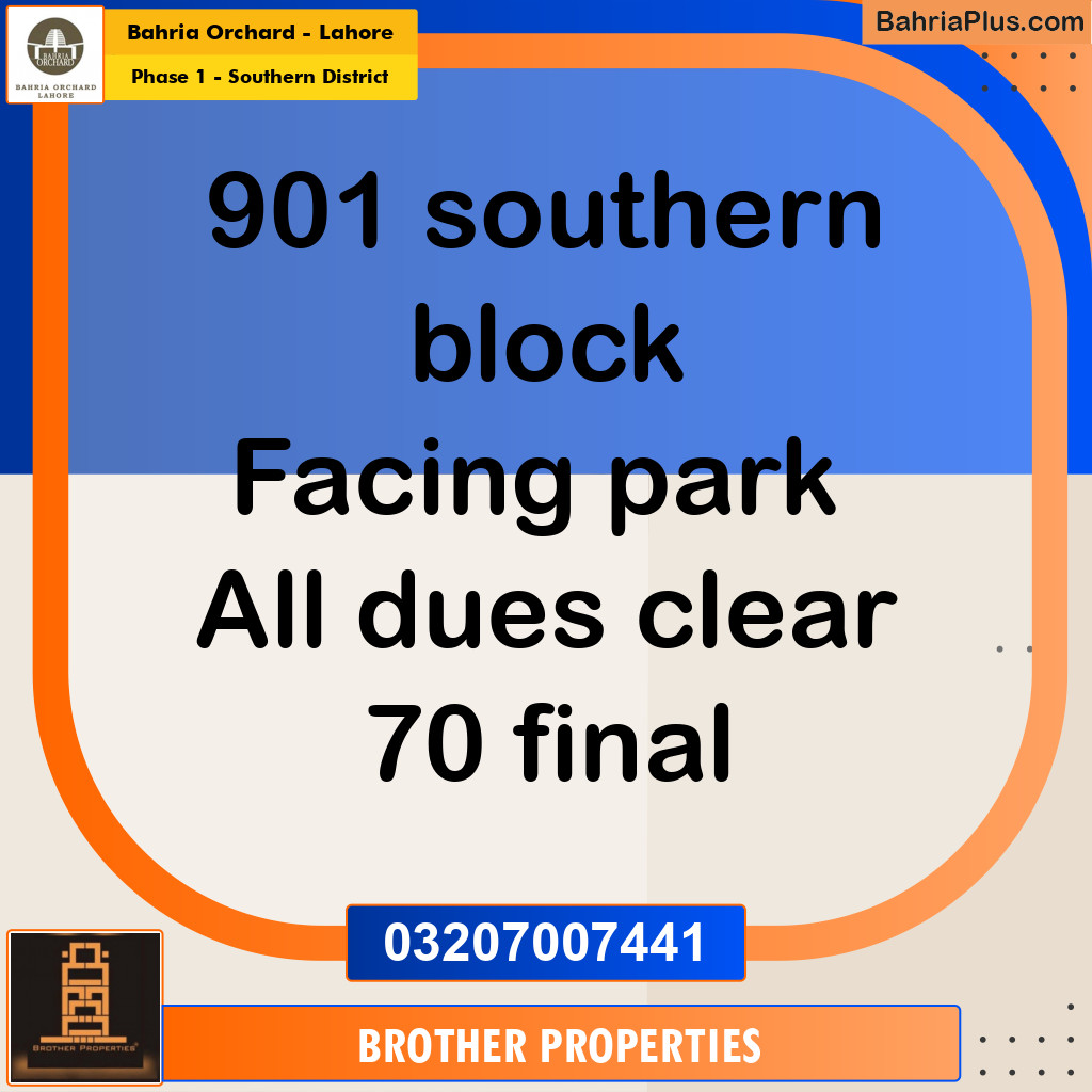 Residential Plot for Sale in Phase 1 - Southern District -  Bahria Orchard, Lahore - (BP-157494)