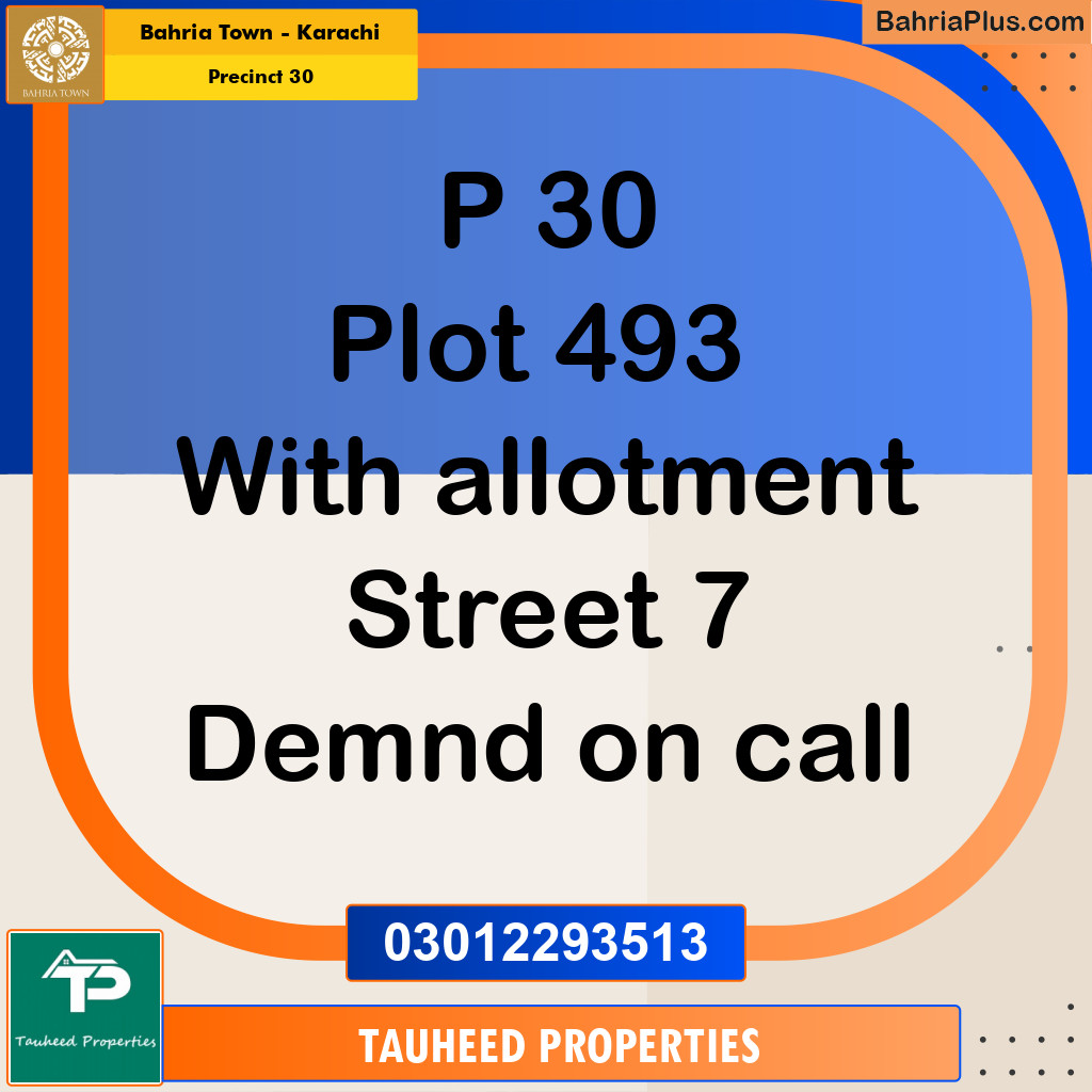 250 Sq. Yards Residential Plot for Sale in Precinct 30 -  Bahria Town, Karachi - (BP-157569)