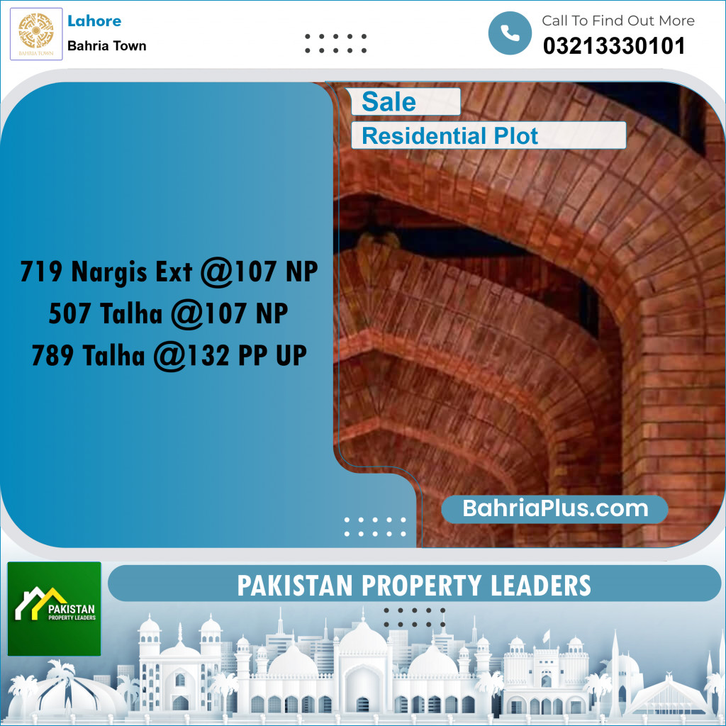 Residential Plot for Sale in Bahria Town, Lahore - (BP-157576)