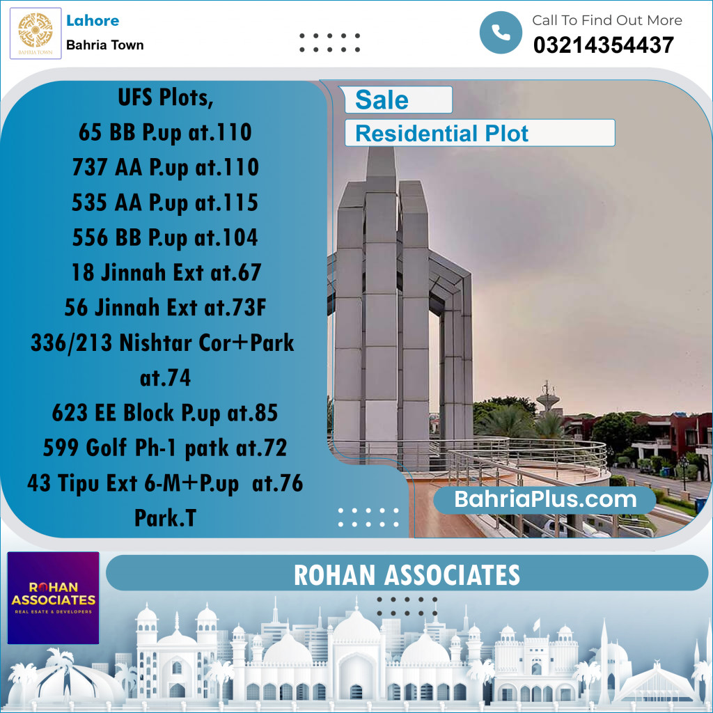Residential Plot for Sale in Bahria Town, Lahore - (BP-157611)