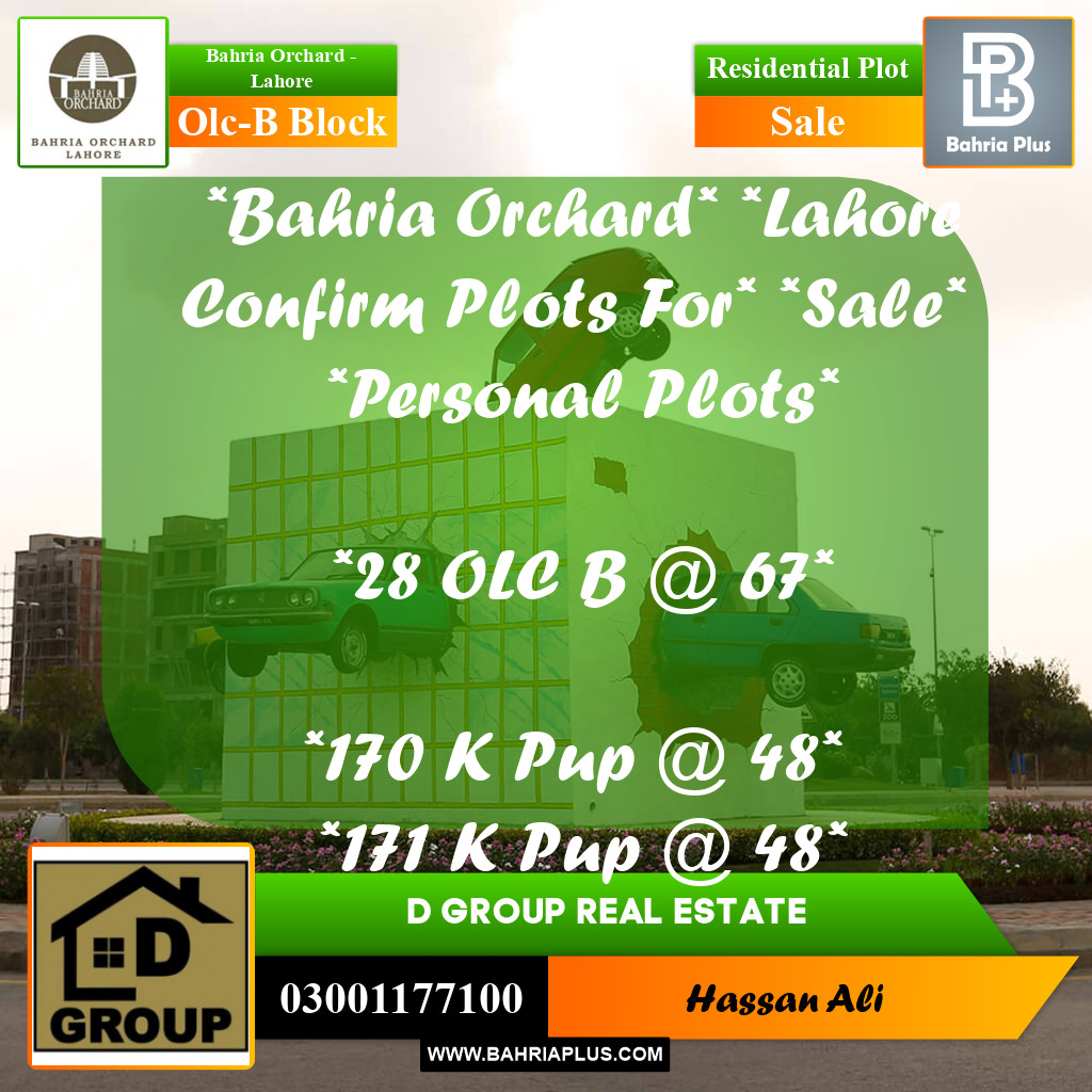 Residential Plot for Sale in OLC-B Block -  Bahria Orchard, Lahore - (BP-157721)