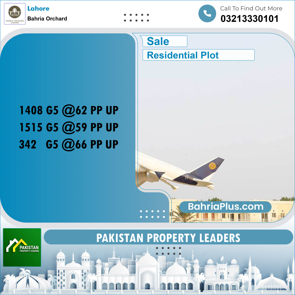Residential Plot for Sale in Phase 4 - G5 Block -  Bahria Orchard, Lahore - (BP-157777)