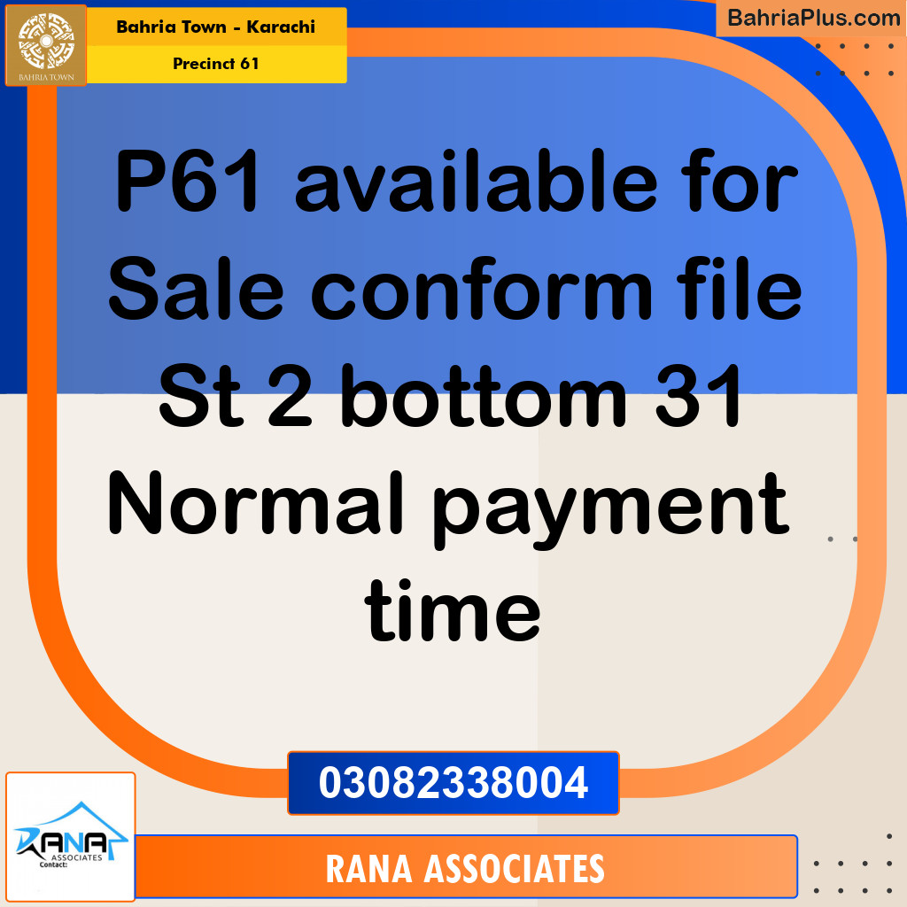 125 Sq. Yards Residential Plot for Sale in Precinct 61 -  Bahria Town, Karachi - (BP-157801)