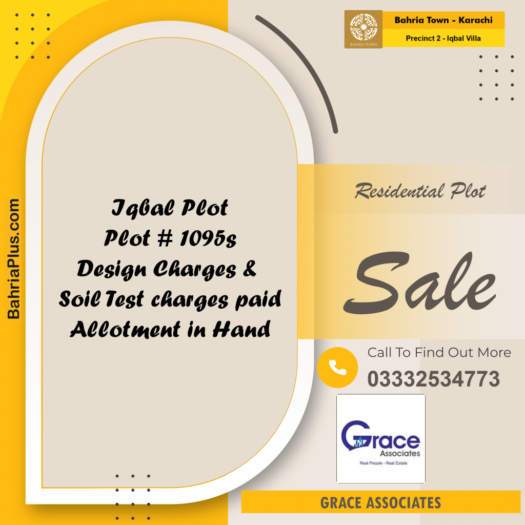 152 Sq. Yards Residential Plot for Sale in Precinct 2 - Iqbal Villa -  Bahria Town, Karachi - (BP-157828)