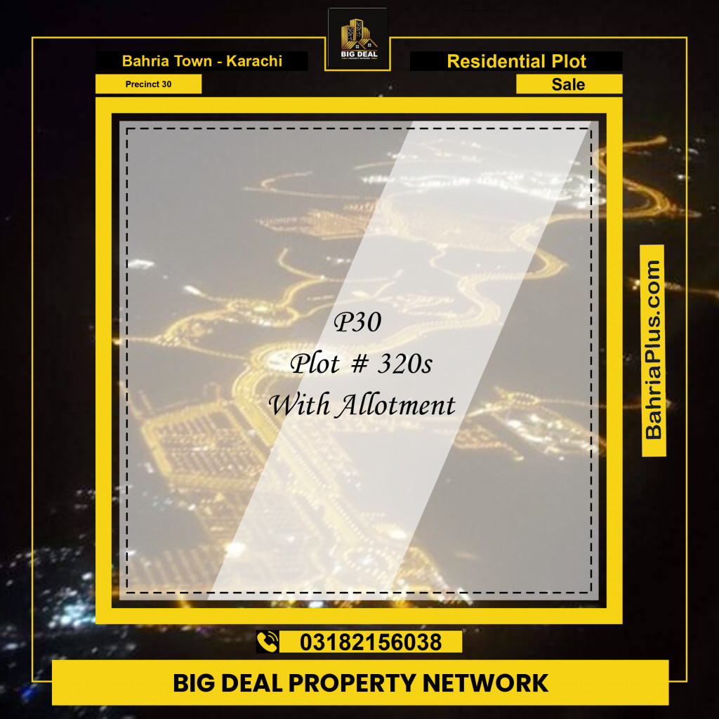 250 Sq. Yards Residential Plot for Sale in Precinct 30 -  Bahria Town, Karachi - (BP-157862)