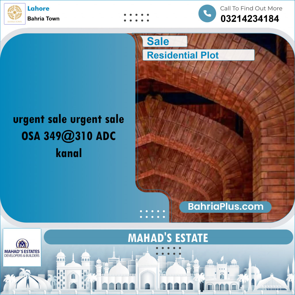 Residential Plot for Sale in Bahria Town, Lahore - (BP-157941)