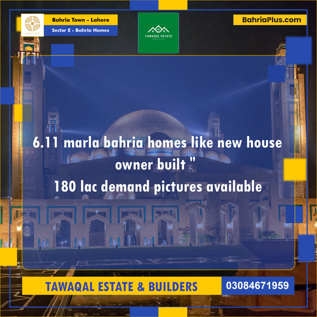 Residential Plot for Sale in Sector E - Bahria Homes -  Bahria Town, Lahore - (BP-157947)