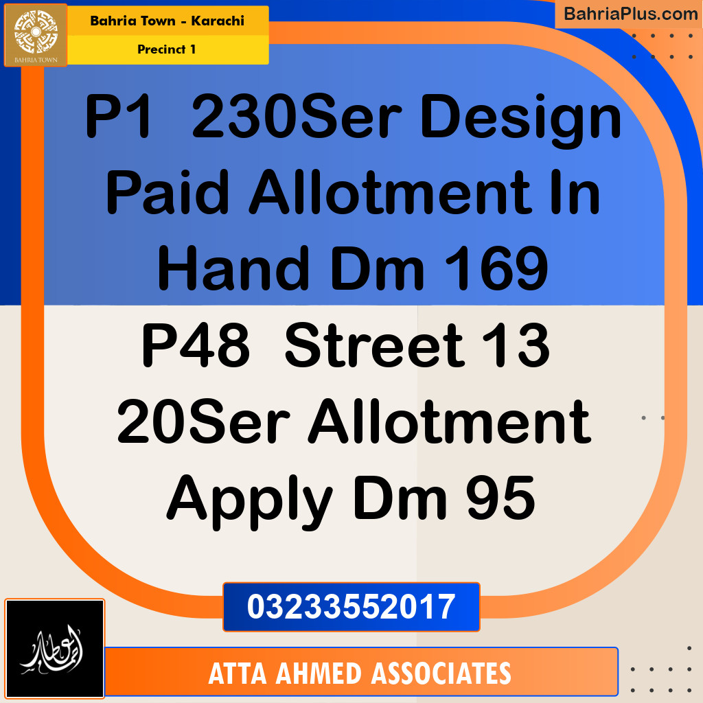 250 Sq. Yards Residential Plot for Sale in Precinct 1 -  Bahria Town, Karachi - (BP-157977)