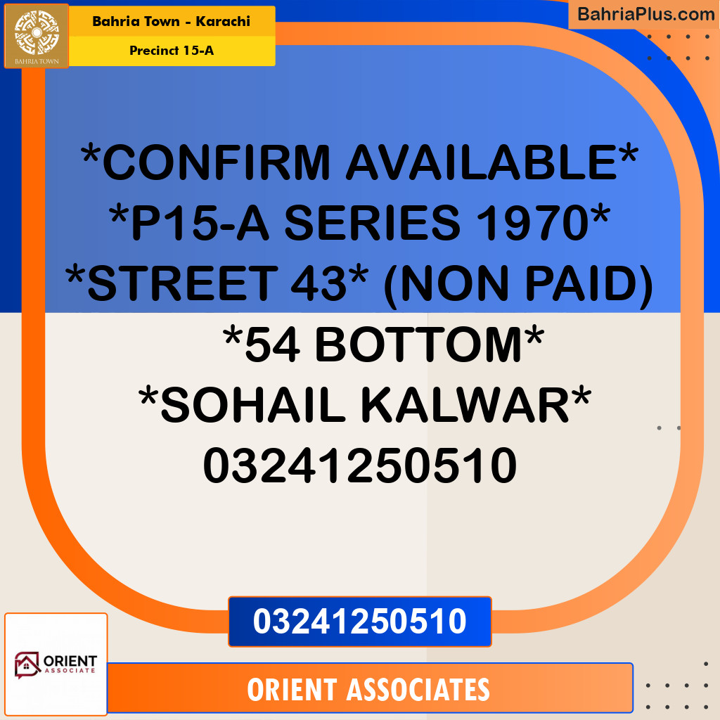 125 Sq. Yards Residential Plot for Sale in Precinct 15-A -  Bahria Town, Karachi - (BP-158031)