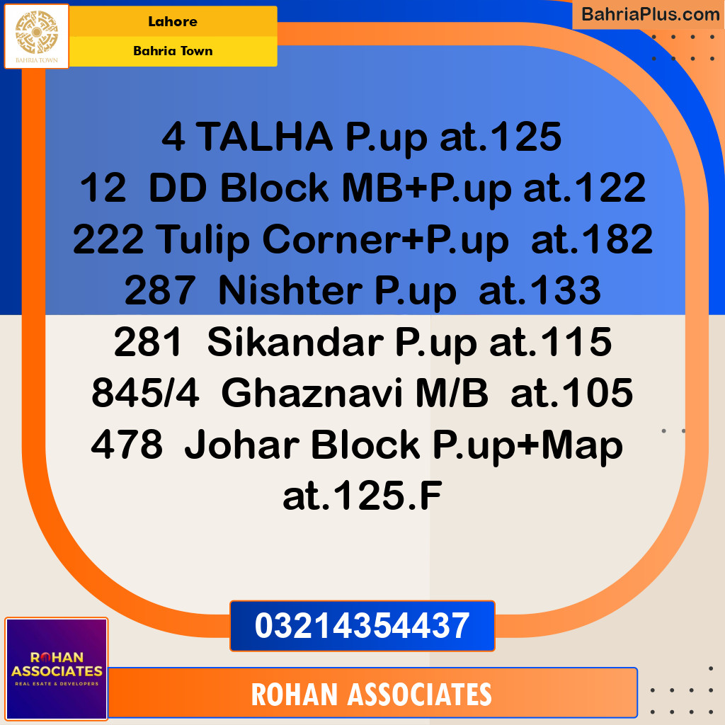 Residential Plot for Sale in Sector F - Talha Block -  Bahria Town, Lahore - (BP-158091)