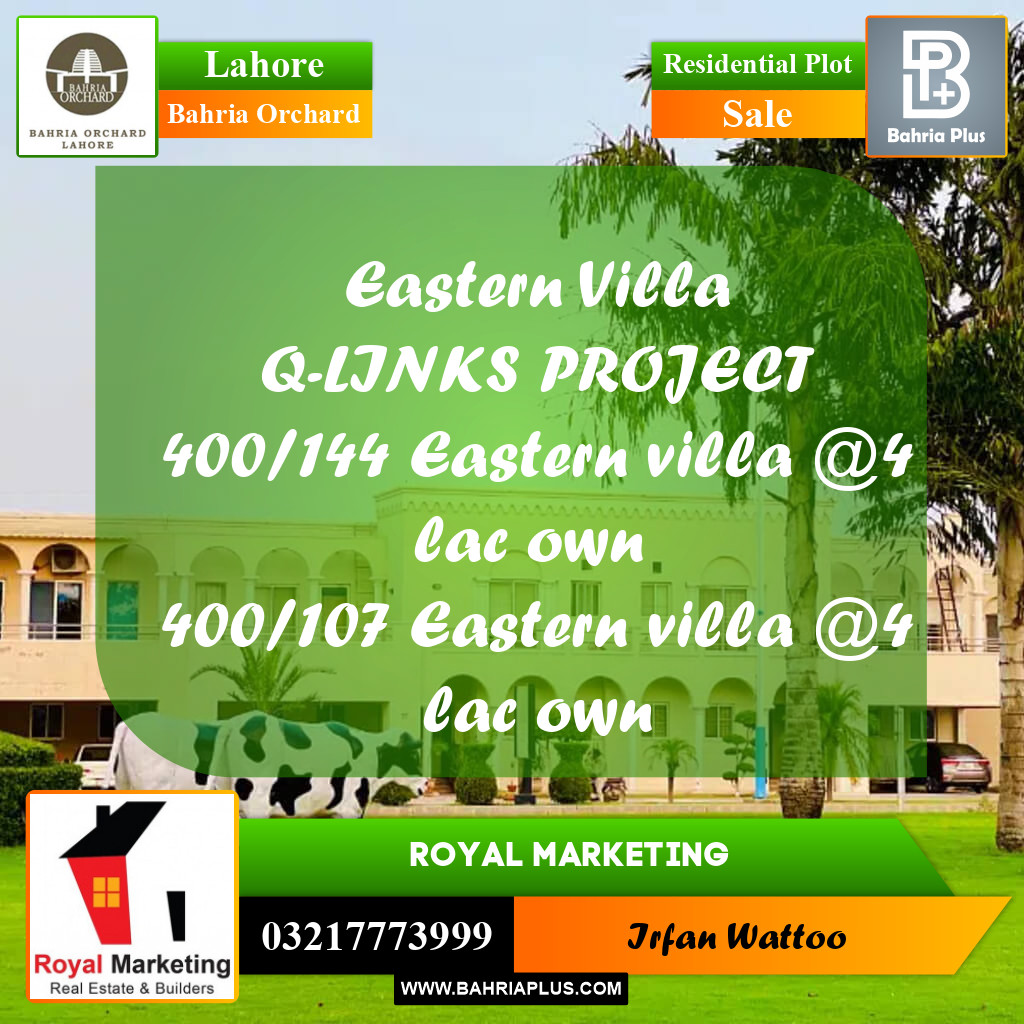 Residential Plot for Sale in Bahria Orchard, Lahore - (BP-158168)