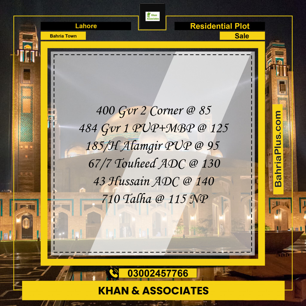 Residential Plot for Sale in Golf Phase 2 -  Bahria Town, Lahore - (BP-158207)