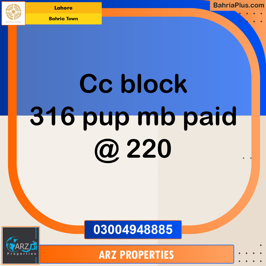 Residential Plot for Sale in Bahria Town, Lahore - (BP-158213)