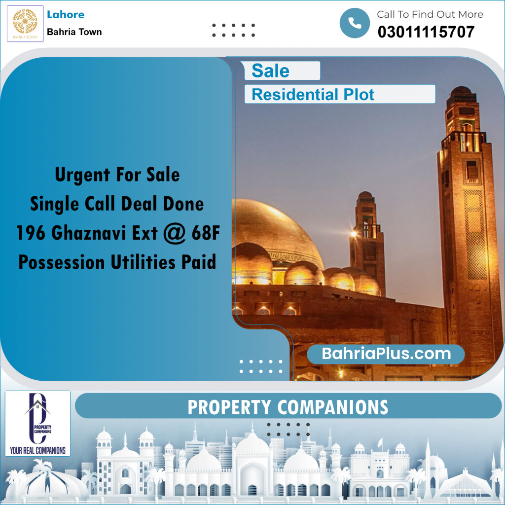Residential Plot for Sale in Bahria Town, Lahore - (BP-158295)