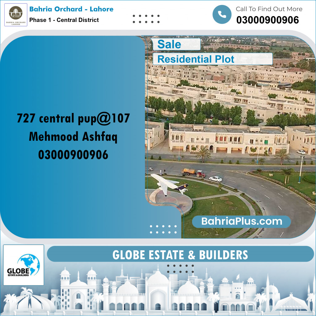 Residential Plot for Sale in Phase 1 - Central District -  Bahria Orchard, Lahore - (BP-158327)