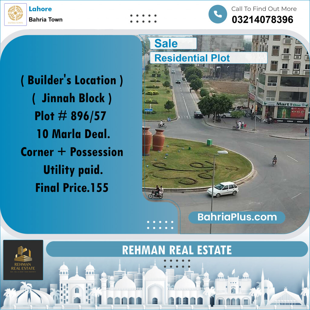 Residential Plot for Sale in Bahria Town, Lahore - (BP-158421)