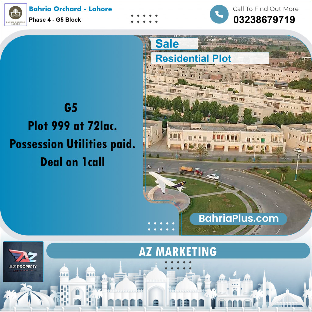 Residential Plot for Sale in Phase 4 - G5 Block -  Bahria Orchard, Lahore - (BP-158440)