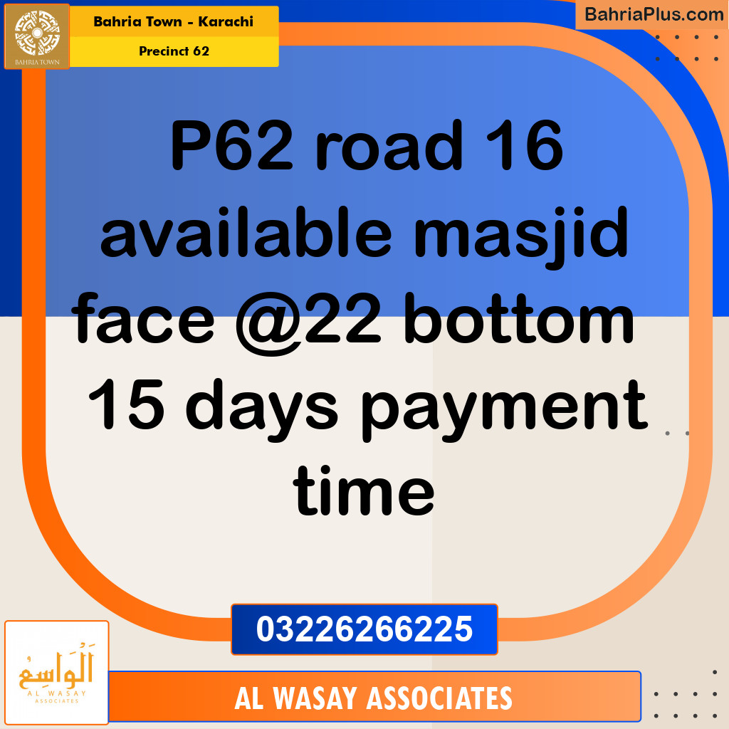 Residential Plot for Sale in Precinct 62 -  Bahria Town, Karachi - (BP-158502)