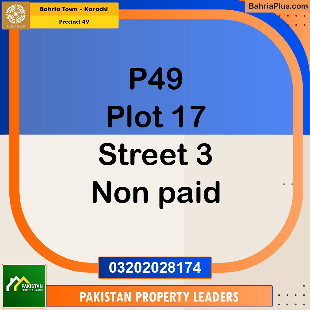 250 Sq. Yards Residential Plot for Sale in Precinct 49 -  Bahria Town, Karachi - (BP-158537)