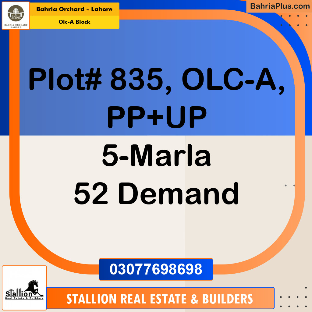 Residential Plot for Sale in OLC-A Block -  Bahria Orchard, Lahore - (BP-158596)