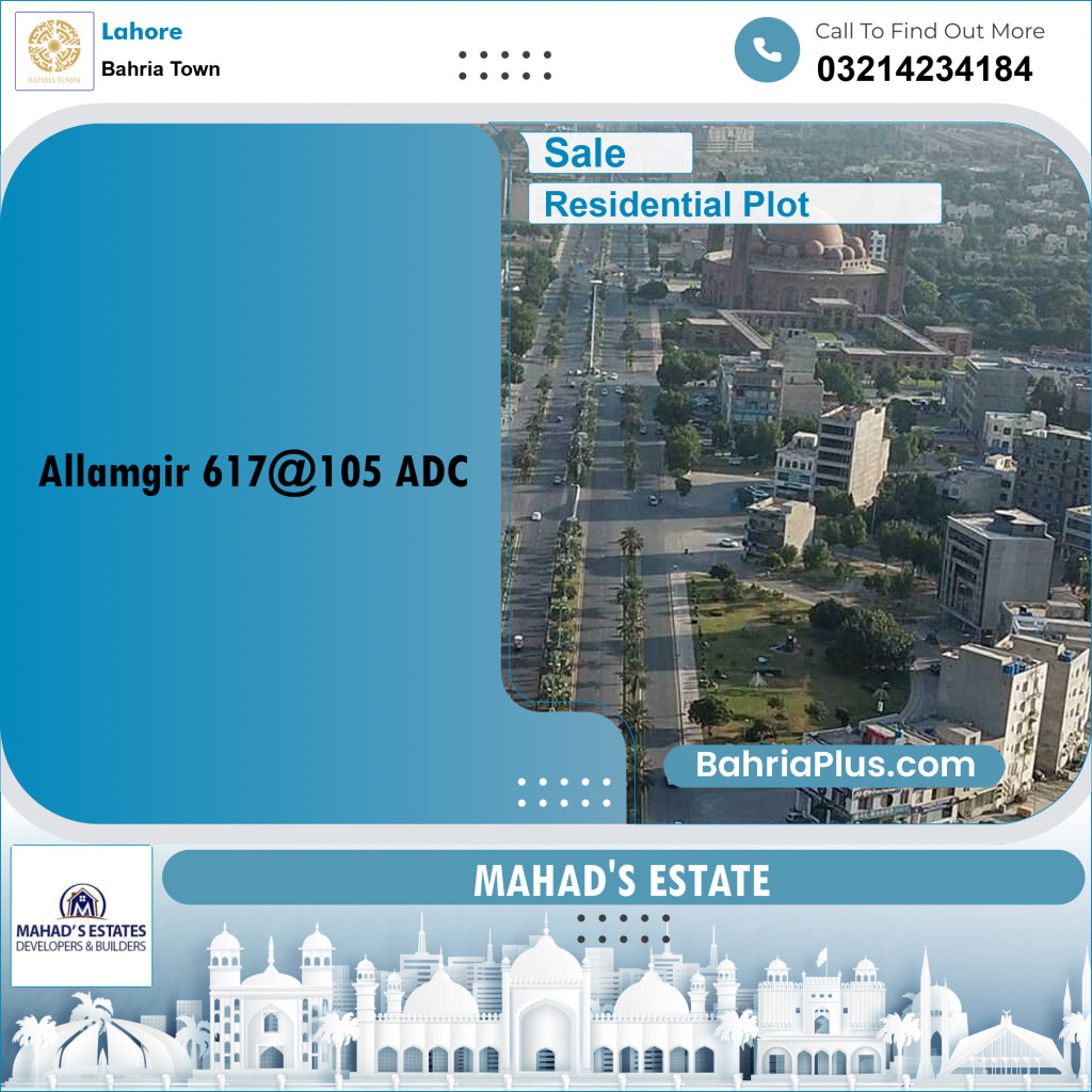 Residential Plot for Sale in Sector F - Alamgir Block -  Bahria Town, Lahore - (BP-158690)