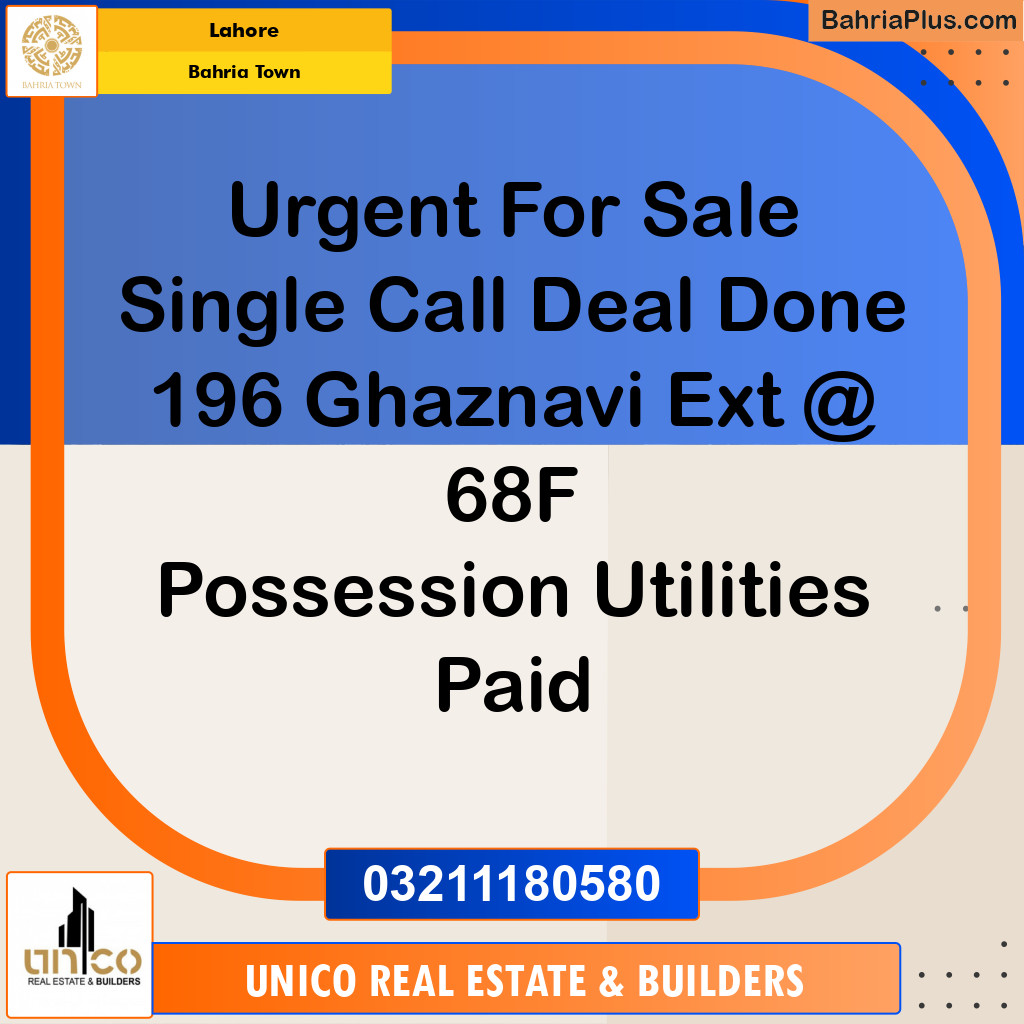 Residential Plot for Sale in Sector F - Ghaznavi Ext. Block -  Bahria Town, Lahore - (BP-158705)